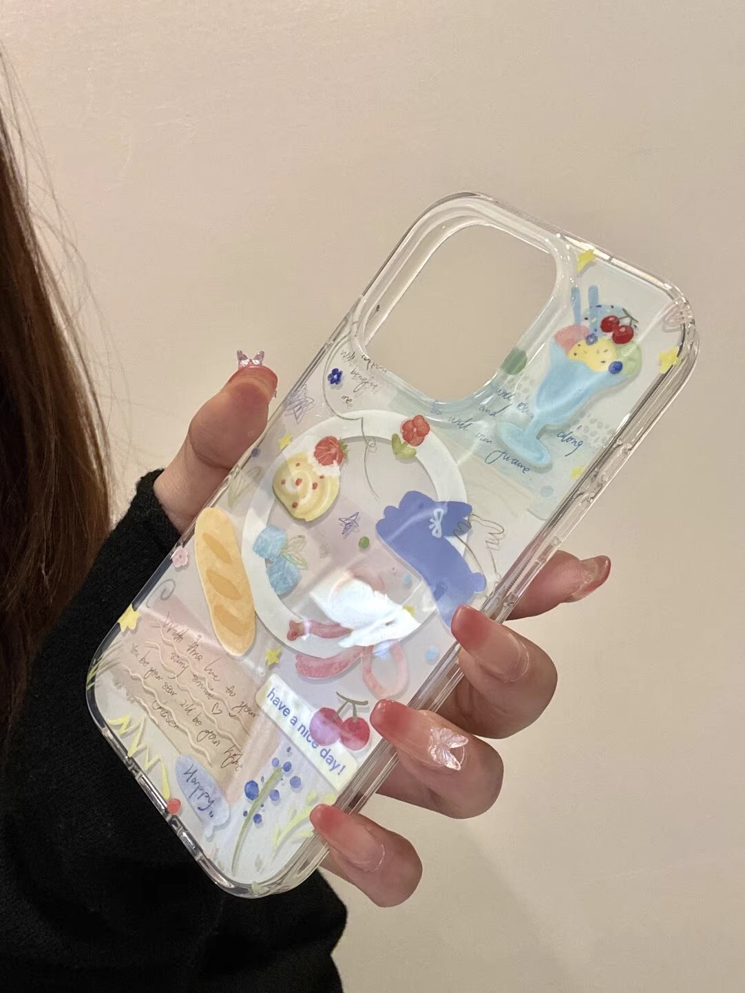 Strawberry Swiss Roll Phone Case For Iphone 16 Pro Max 17 14 13_voghion.com