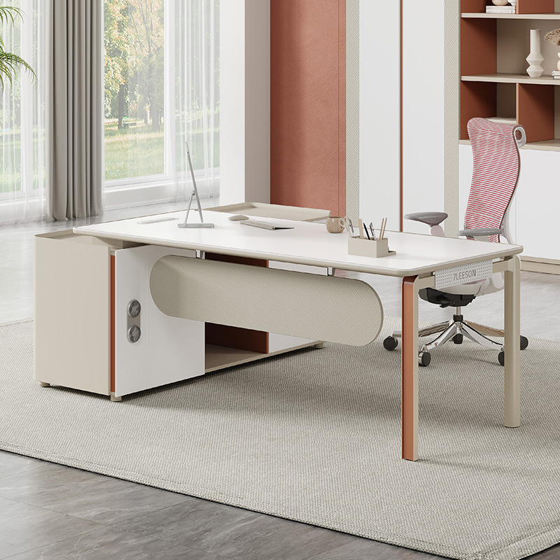 老闆桌總裁董事長辦公桌高級感大班台經理辦公室桌辦公桌椅組合