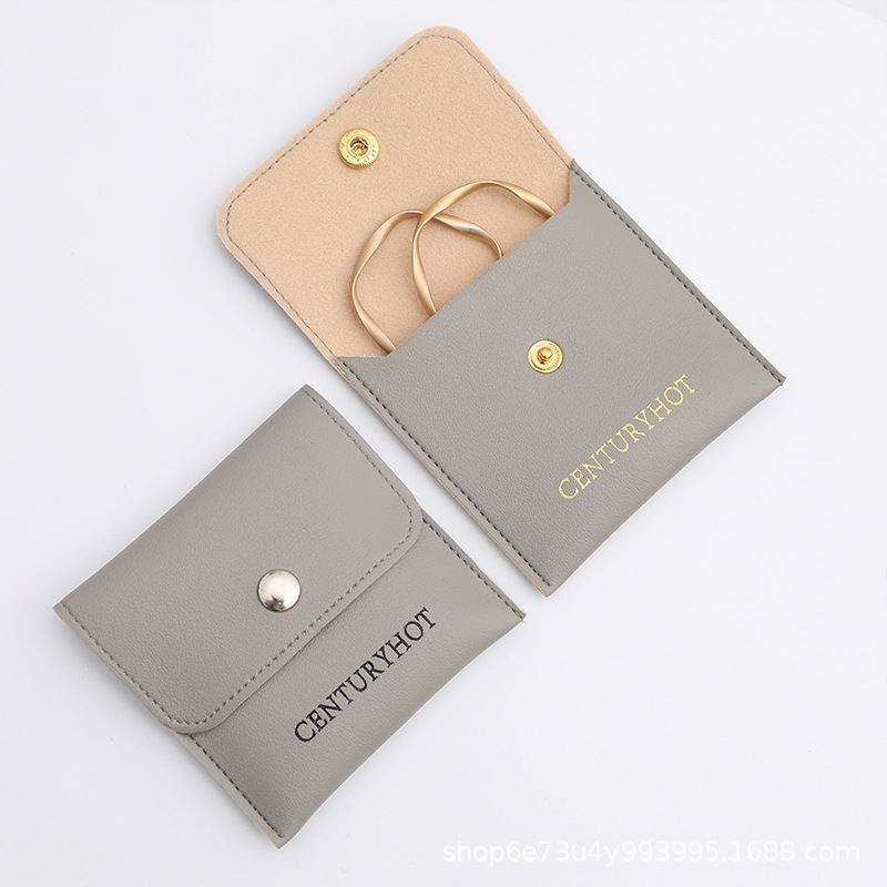 [Fábrica directa] marrón de alta gama de cuero de imitación pu joyería bolsa de la hebilla