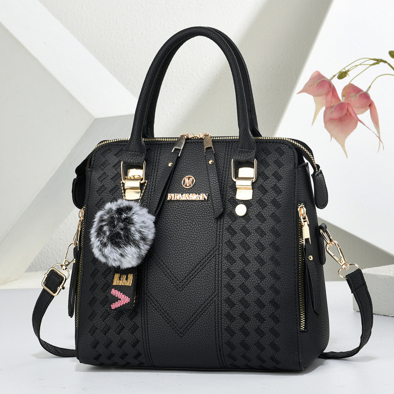 Bolsa de hombro de peluche colgante ocio versátil bolso de transporte diario temperamento moda mochila bolsas transfronterizas