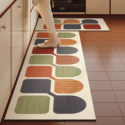 color-block long strip rug, kitchen, Avtomobil döşəmə paspasları - caiji-miju-kitchen-floor-mat-c-4060cmnew-diatom-mud
