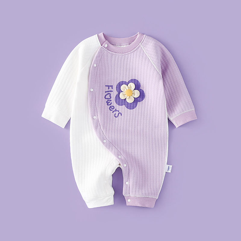 Purple, flowered