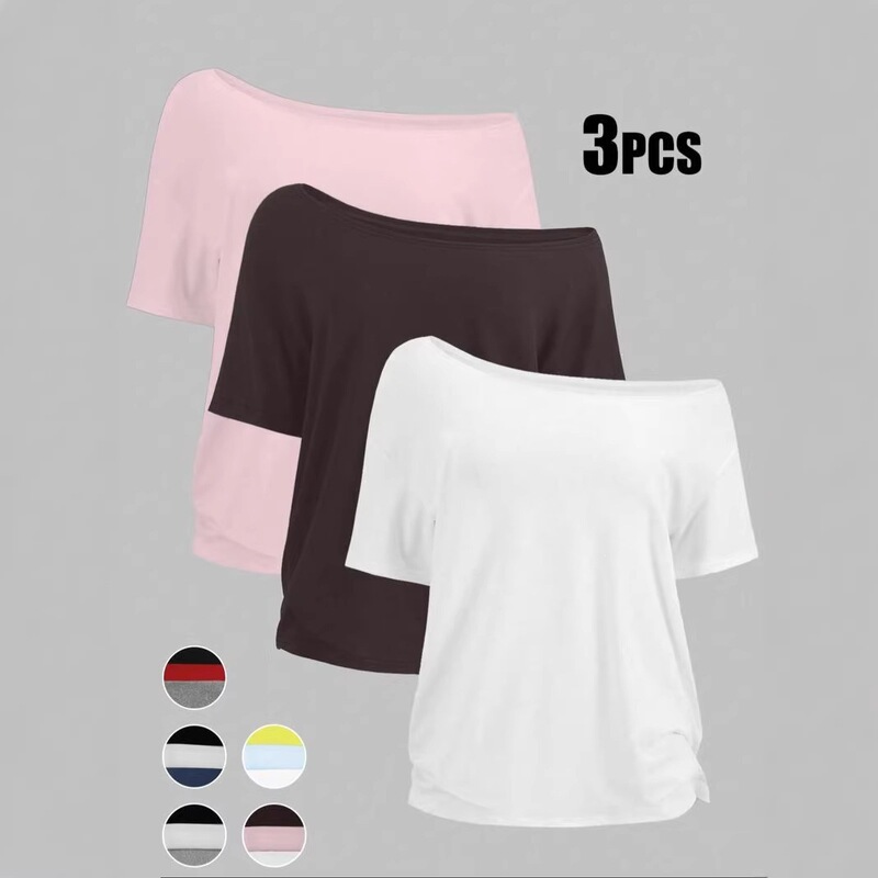 Tk In-Stock Amazon Women's Solid Color T-Shirt for Everyday Wear, Casual Basic Short-Sleeve, Suitable for All Seasons, Women's Clothing Tk In-Stock Amazon Women's Solid Color T-Shirt for Everyday Wear, Casual Basic Short-Sleeve, Suitable for All Seasons, Women's Clothing