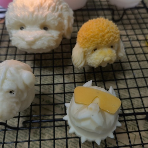 Sanxin Teddy Dog Head Candle Silicone Mold DIY Animal Scented Candle Chocolate Dog Pinch Mold