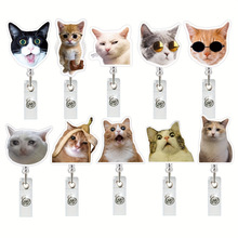 Y 29534 Kitten acrylic retractable ID holder Сè�ǿ�������
