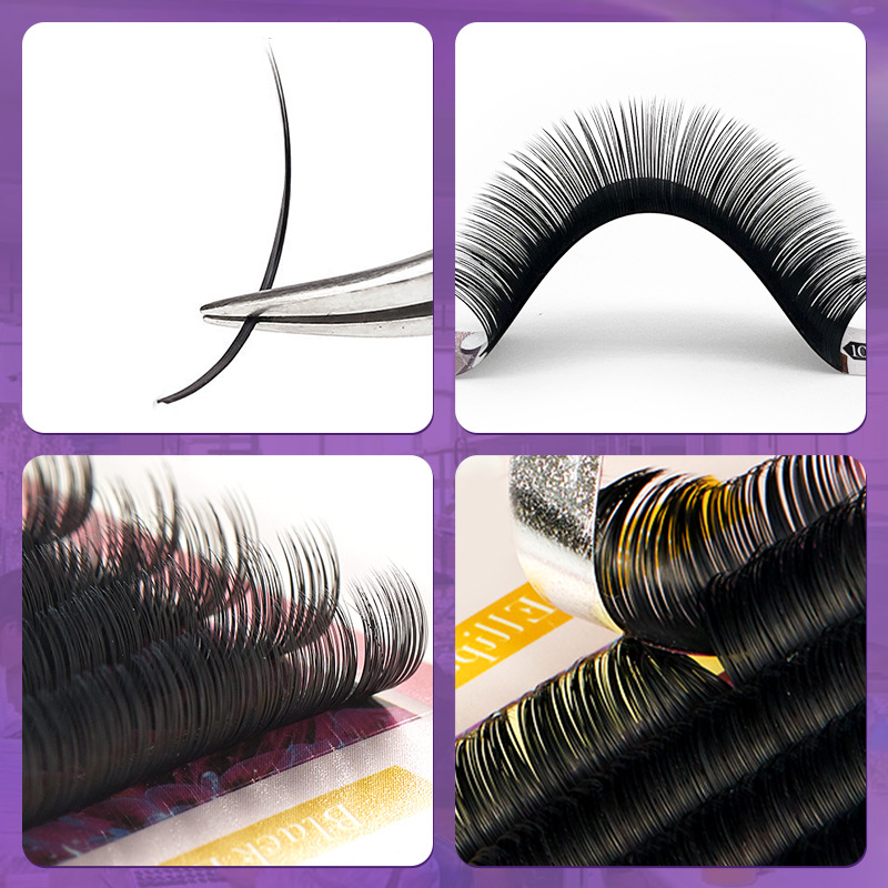 Fábrica personalizada transfronteriza doble punta pestañas planas pestañas falsas pestañas curvas de una sola raíz natural gran capacidad pestañas injerto plano negro