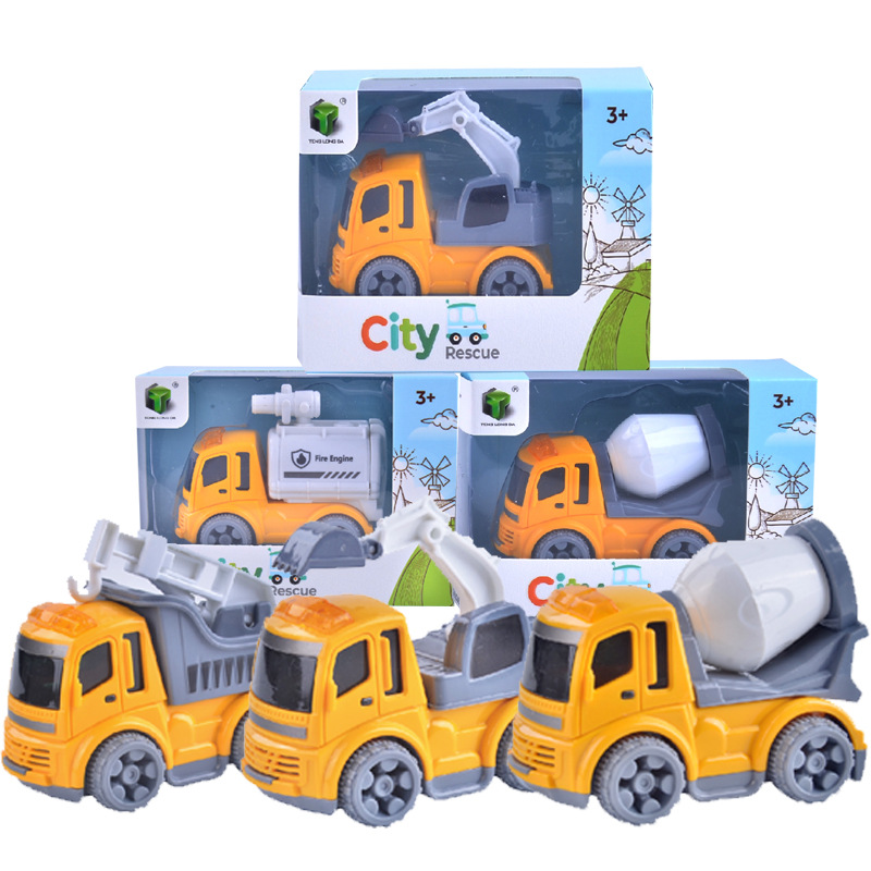 Los niños de comercio exterior montado pista deslizante coche catapulta coche juguete DIY caja portátil estacionamiento lote modelo de coche de juguete
