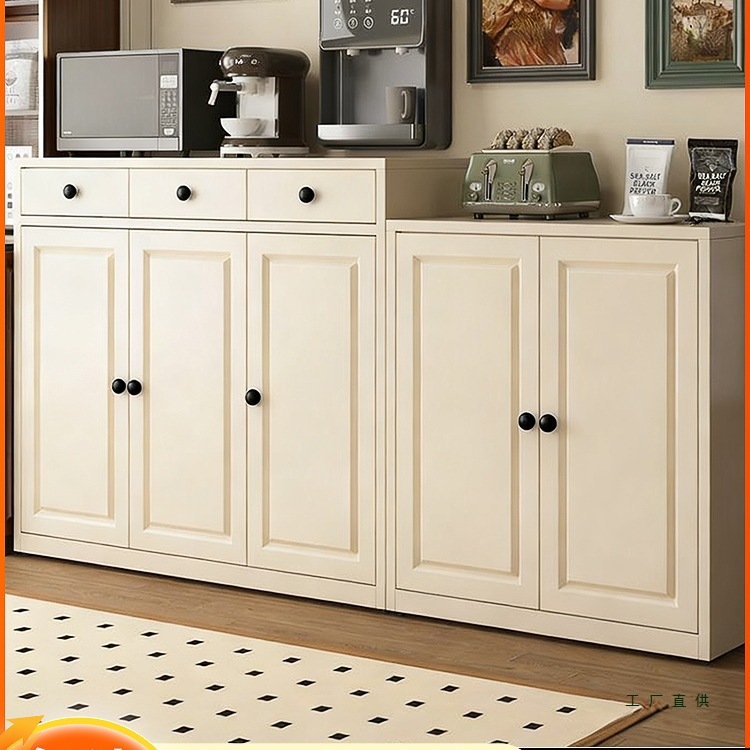 Iron Sideboard Kitchen Floor-Standing Storage Cabinet French Home Living Room Storage Cabinet Iron Cabinet Wall Storage Cabinet