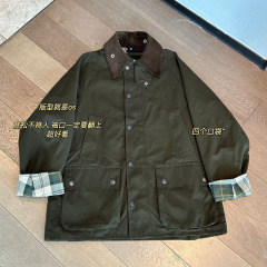 080901 秋季新款男女同款百搭棉服条绒复古翻领格子款夹克外套