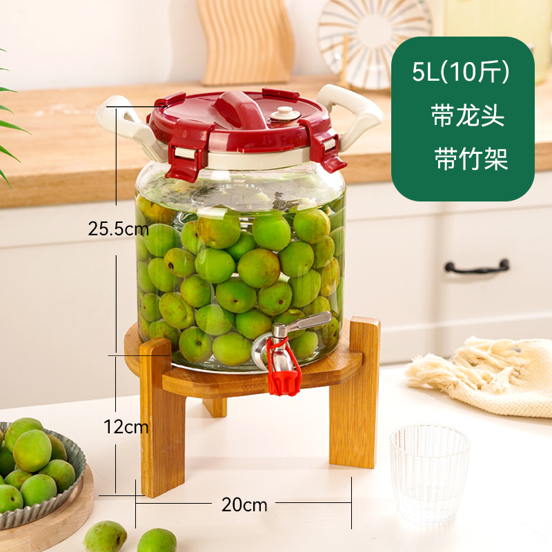 vidrio grueso resistente a altas temperaturas ciruela verde y arroz frasco