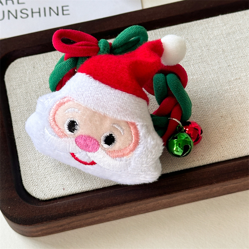 20g Weight Hair Tie Hair Accessories Type 1 Piece Quantity Holiday, Festival Occasion Flannel Material Christmas Festival Christmas Tree, Santa Claus, Elk Pattern Women's Gender Cute Style Christmas Cute Women's Christmas Tree Santa Claus Elk Flannel Hair Tie 13