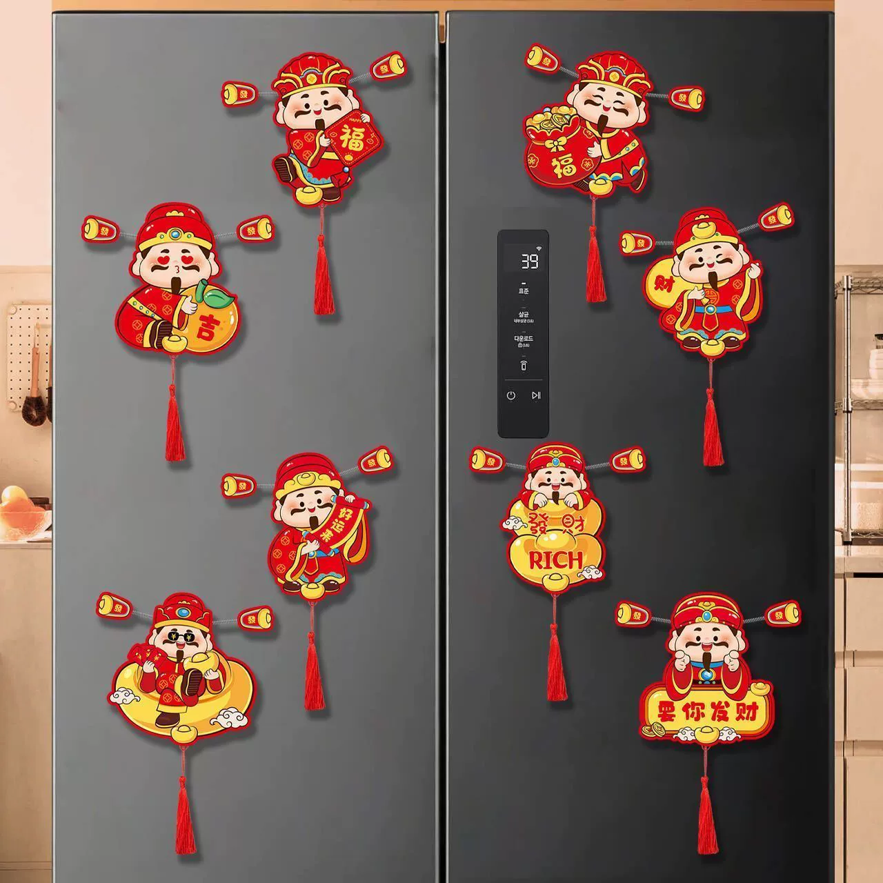 2025 год змеи праздничный магнит-наклейка на холодильник