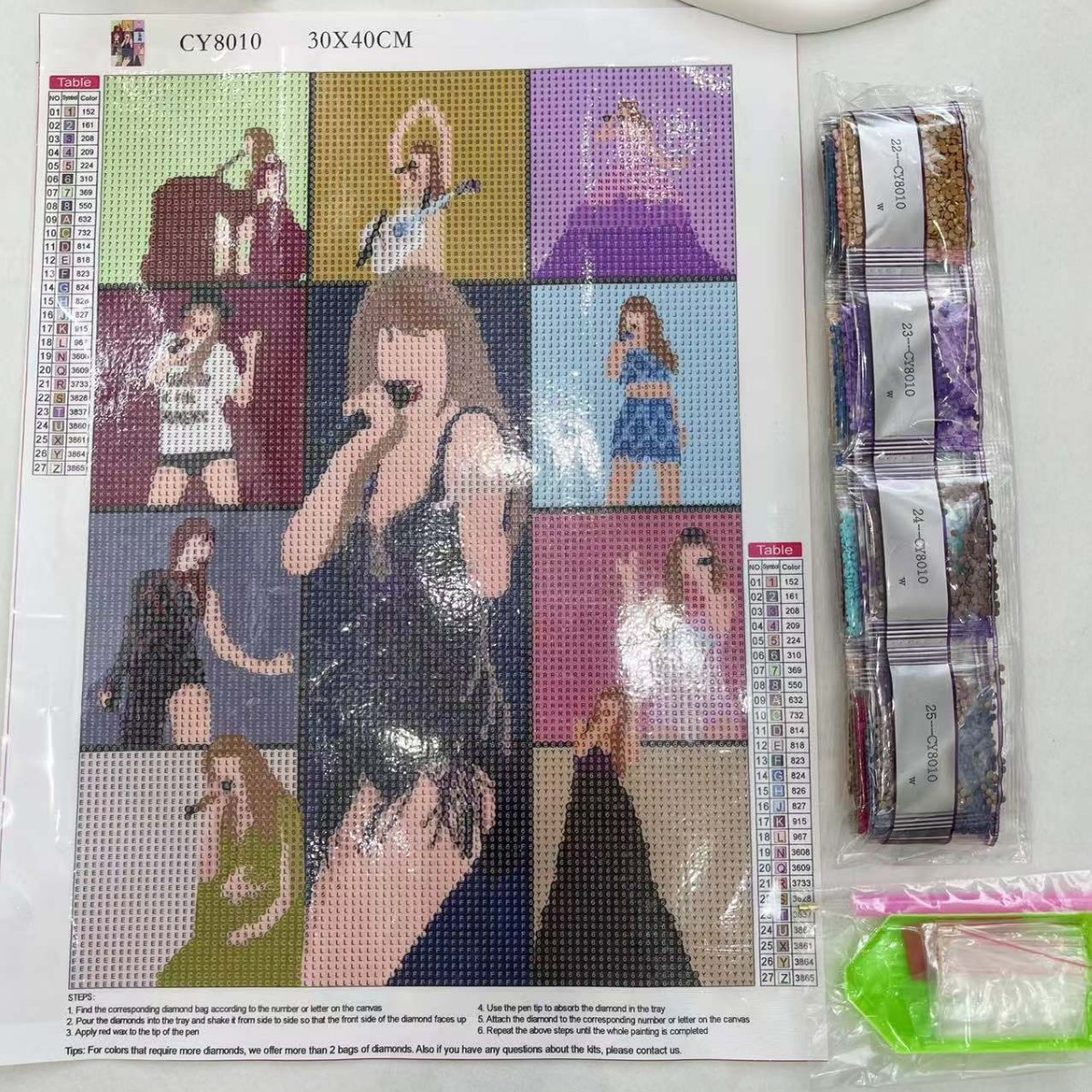 Flores paisajísticas llenas de diamante DIY pintura de diamante hecha a mano Rubik cuadrado conjunto de pegatinas de diamante cross-border DIY pintura de diamante hecha a mano