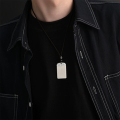 刻字999純銀祥雲平安無事牌吉言吊墜足銀男情侶項鍊護身掛件掛墜