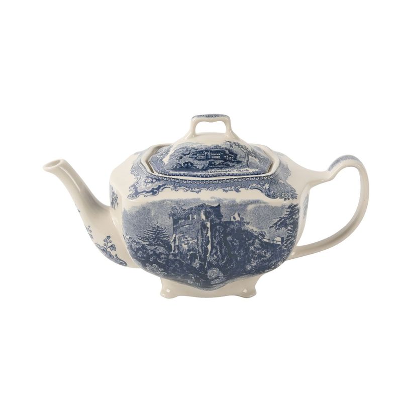 蓝色城堡欧式复古宫廷风陶瓷咖啡杯碟 下午茶茶具套装|undefined