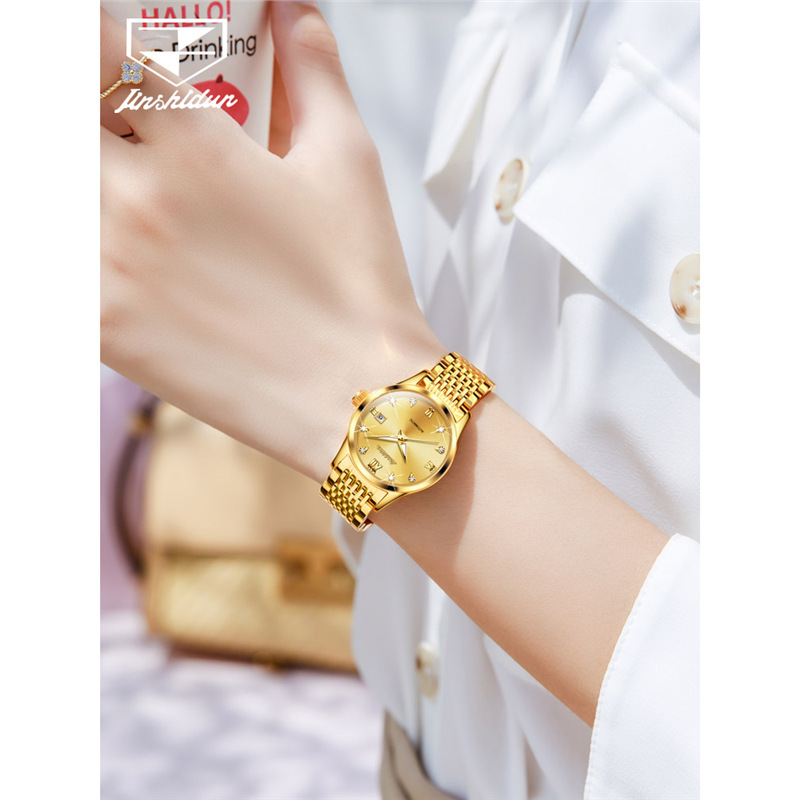 Swiss Official Authentic Omega Watch Women's Official Flagship Store Fully Automatic Mechanical Watch Waterproof Luminous Women's Watch