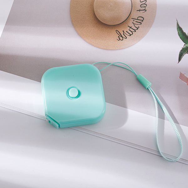Square solid color cute small handheld ruler for home use