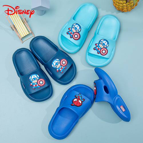 Disney Children's Slippers Summer Boys Indoor Non-slip Cartoon Bathroom Shower Slippers Can Be Worn Outside Children's Beach Shoes