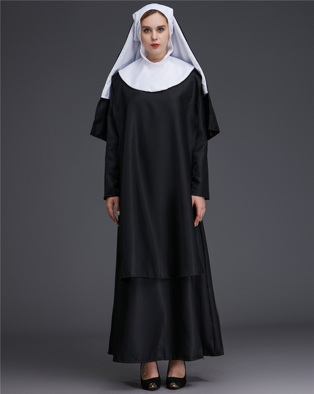 新款万圣节服装 男传 教士牧师服 玛利亚神父 修女服装十字架衣服-阿里巴巴