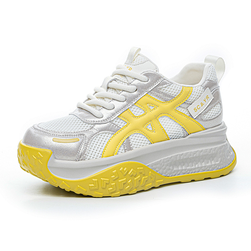 Giày sneaker nữ đế dày tăng chiều cao phong cách cổ điển mùa hè 2026 — M2875 màu be, M2875 Màu tím, M2875 màu vàng