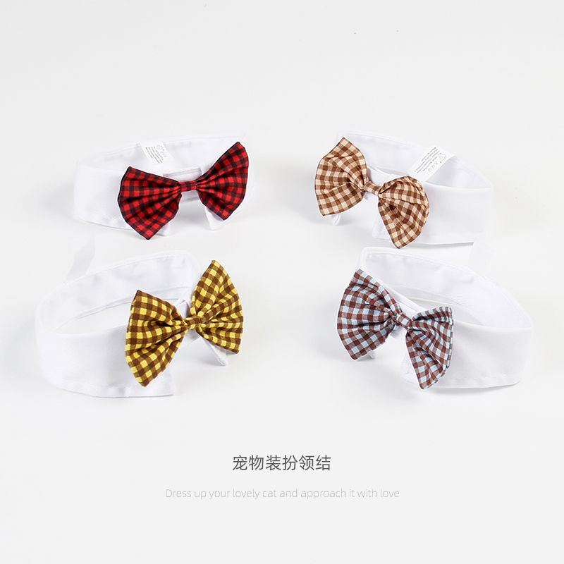 Manufactor wholesale pet bow necktie B004 British style Cotton Bowtie