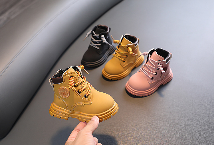 Martin – chaussures pour enfants, bottes courtes décontractées jaunes pour bébés filles et garçons, nouvelle collection automne/hiver 2022_voghion.com