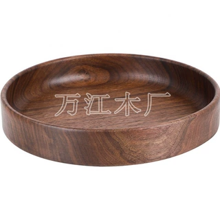 黑胡桃木水果盘日式零食茶点盘