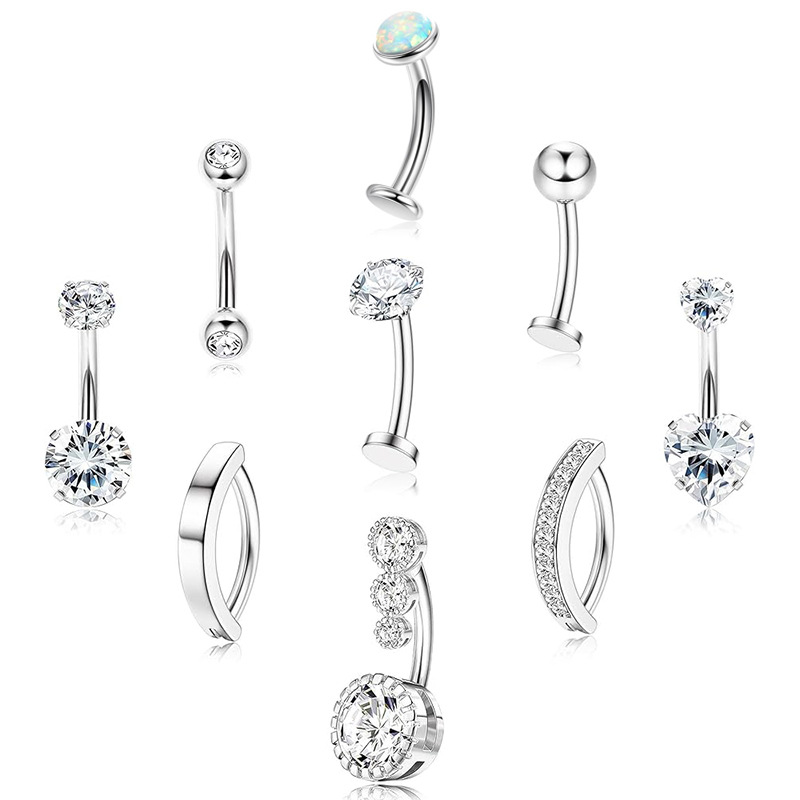 Silver pointed spike labret stud material detail
