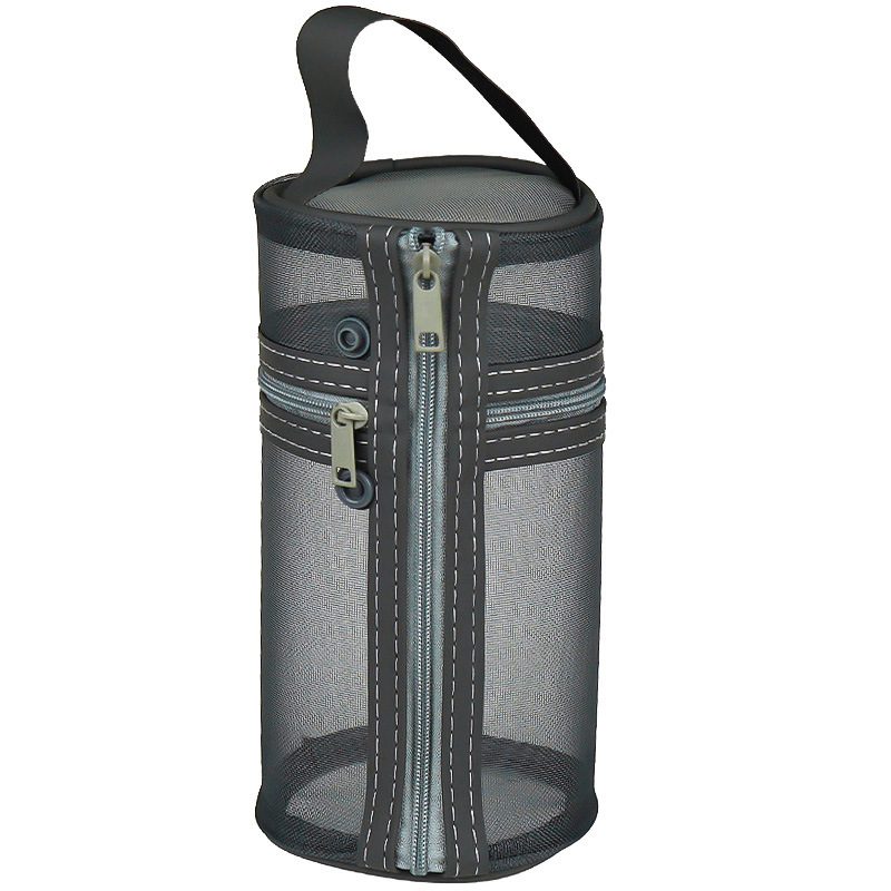 Bolsa de bolígrafo cilíndrico esmerilado simple de gran capacidad estudiantes ins bolsas de papelería de alto valor de papel de oficina