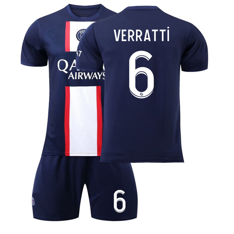 Venta al por mayor 2223 París casa Corte N ° 30 Jersey N ° 7 mbapei N ° 10 Neymar fútbol uniforme traje masculino fabricante