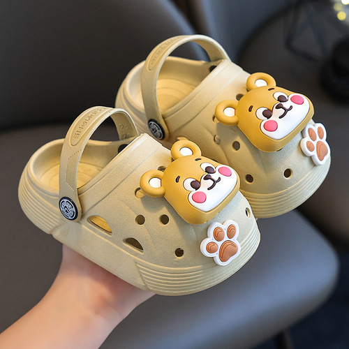 Factory Direct Sale - New Cute Cartoon Head Covered Hole-toe Slippers for Kids, Anti-slip and Anti-skid Baby Slippers