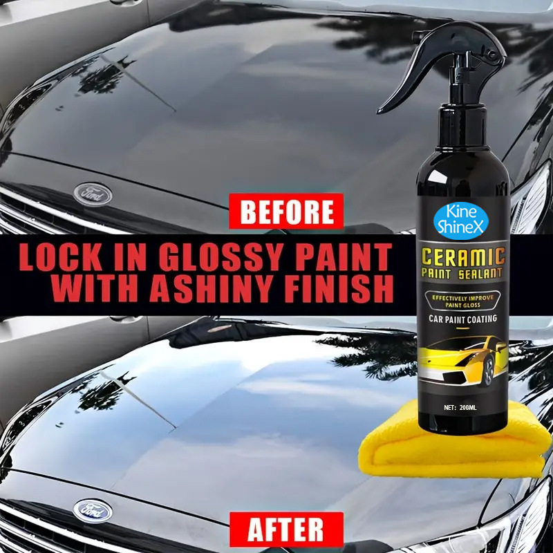 Ultimate Shield Ceramic Coating - Car Maintenance External Care - Advanced Hydrophobic Formula - Super Protection 2