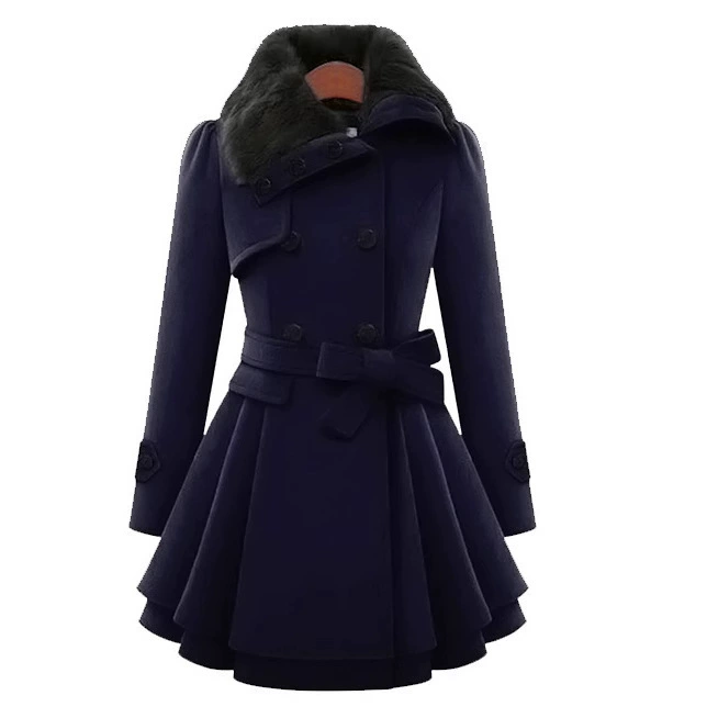 Приталенное шерстяное пальто, тренчкот, eBay, европейский стиль