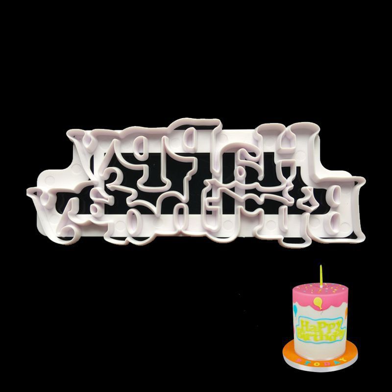 FELIZ CUMPLEAÑOS flor de azúcar de plástico molde fondant cake Galleta de chocolate Decoración