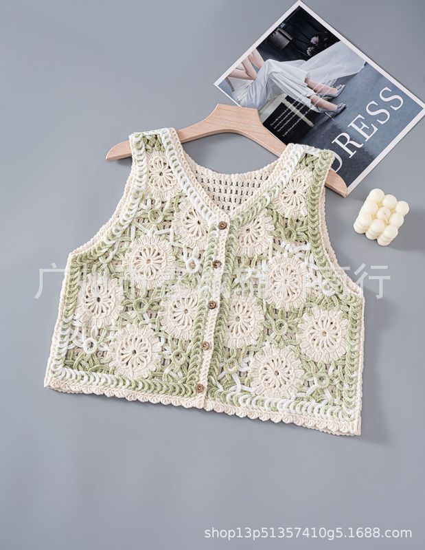エスニック風ベスト、刺繍レイヤード、ベスト、アーティスティックショートジャケット、タッセルベスト、レトロ|undefined