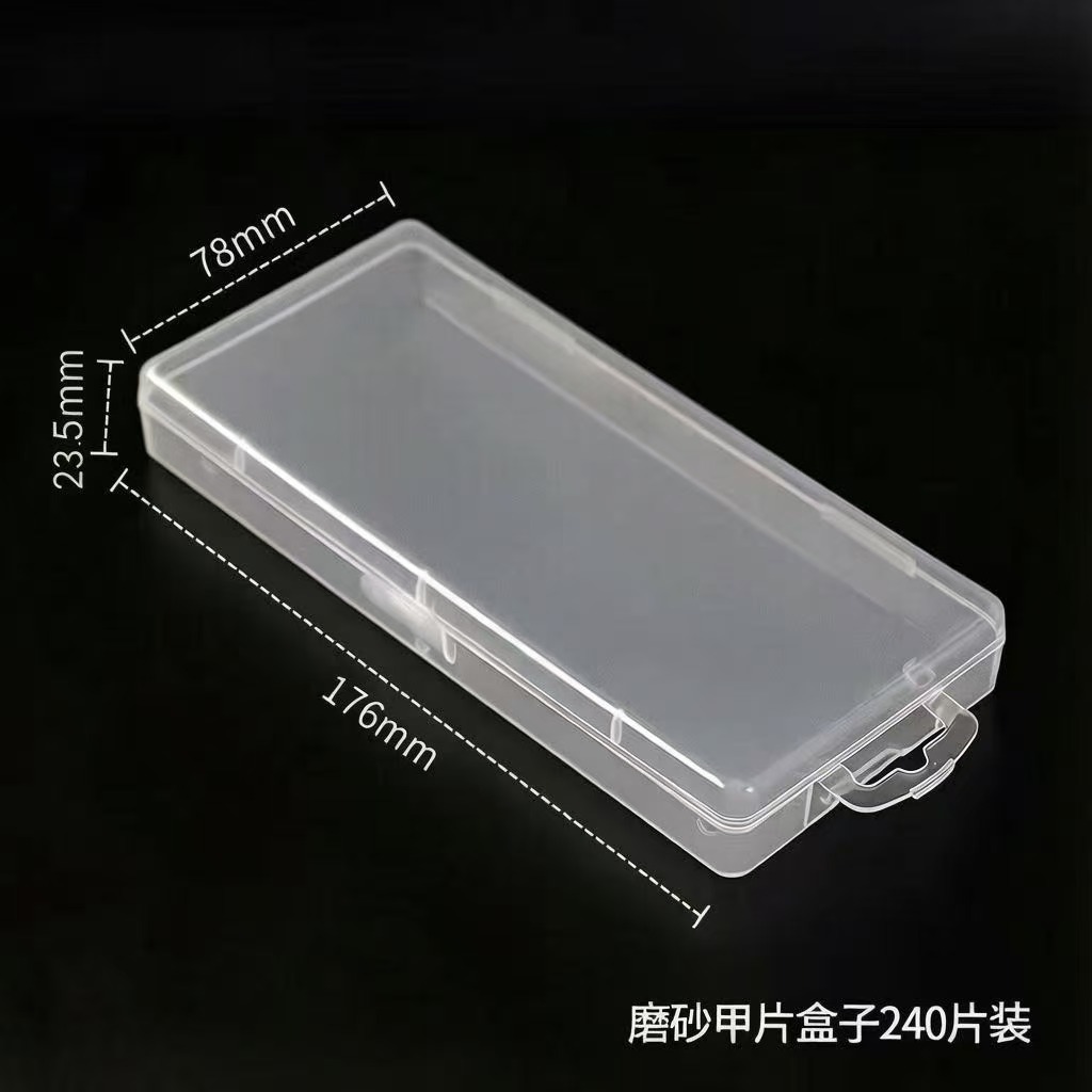 Caja Organizadora de Uñas Multicompartimento de Plástico Transparente, Multicompartimento para Almacenamiento de Uñas y Joyas