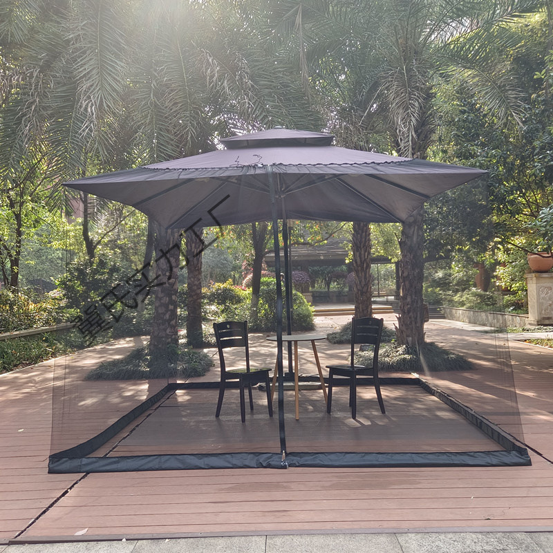 户外伞蚊帐网庭院伞网罩伞蚊罩防虫蚊帐遮阳伞网罩太阳伞防蚊虫网