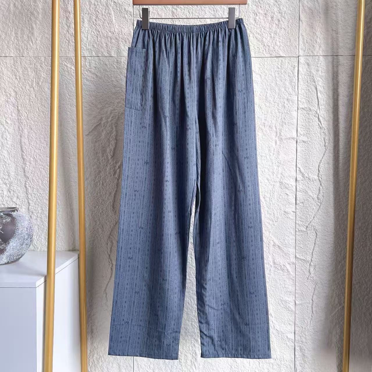 남성용 바지 스타일 25 회색 세로 줄무늬 M