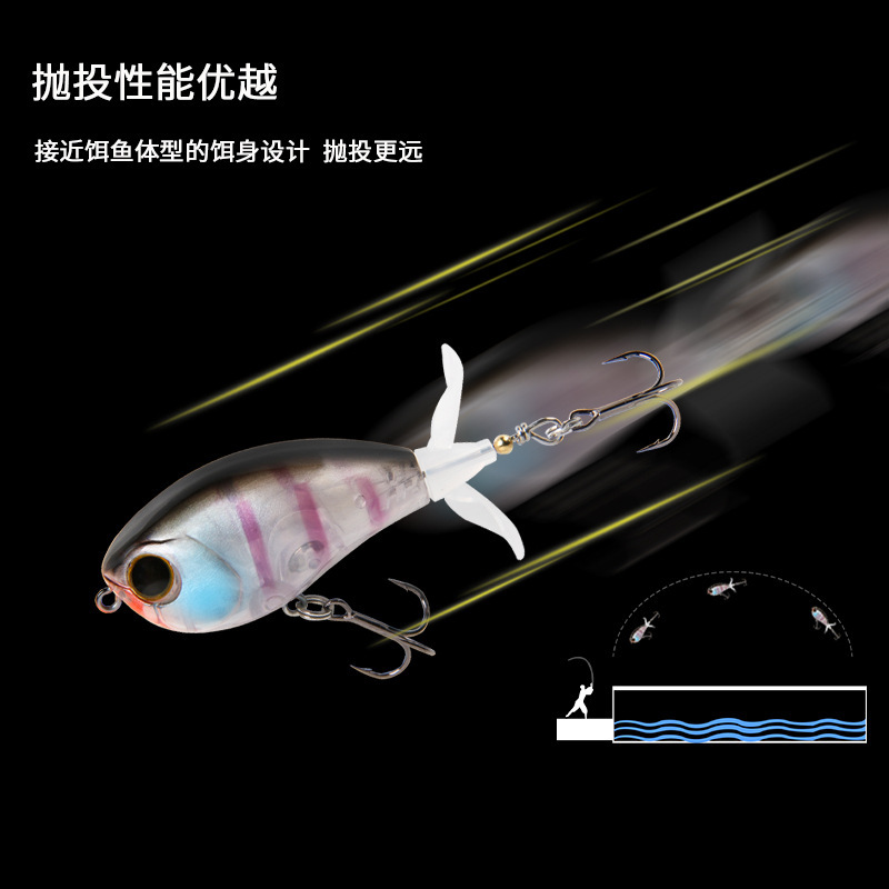 LETOYO 水面トラクタールアーベイト 40-50 ミリメートル遠投プロペラフローティングウェーブクライミングバスナマズ|undefined