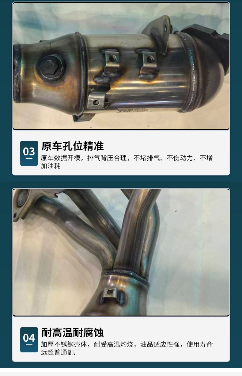 Exhaust Purification Catalytic Converter for Changan Series Yidong CS35, High-Temperature Resistant, Leak-Proof, High-Efficiency Purification Three-Way Catalytic Converter