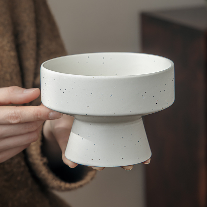 Salpicar tinta simple, simple y elegante plato de cerámica mate, plato de frutas, plato de postre, salón de té, plato de pastelería de frutas secas, exportación transfronteriza