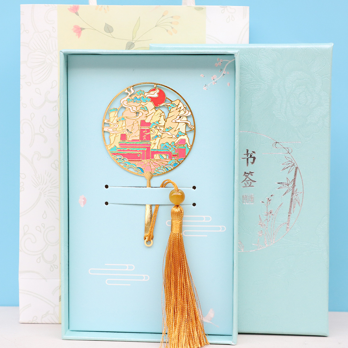Danxia Mountain tassel (blue box + Gift Bag)