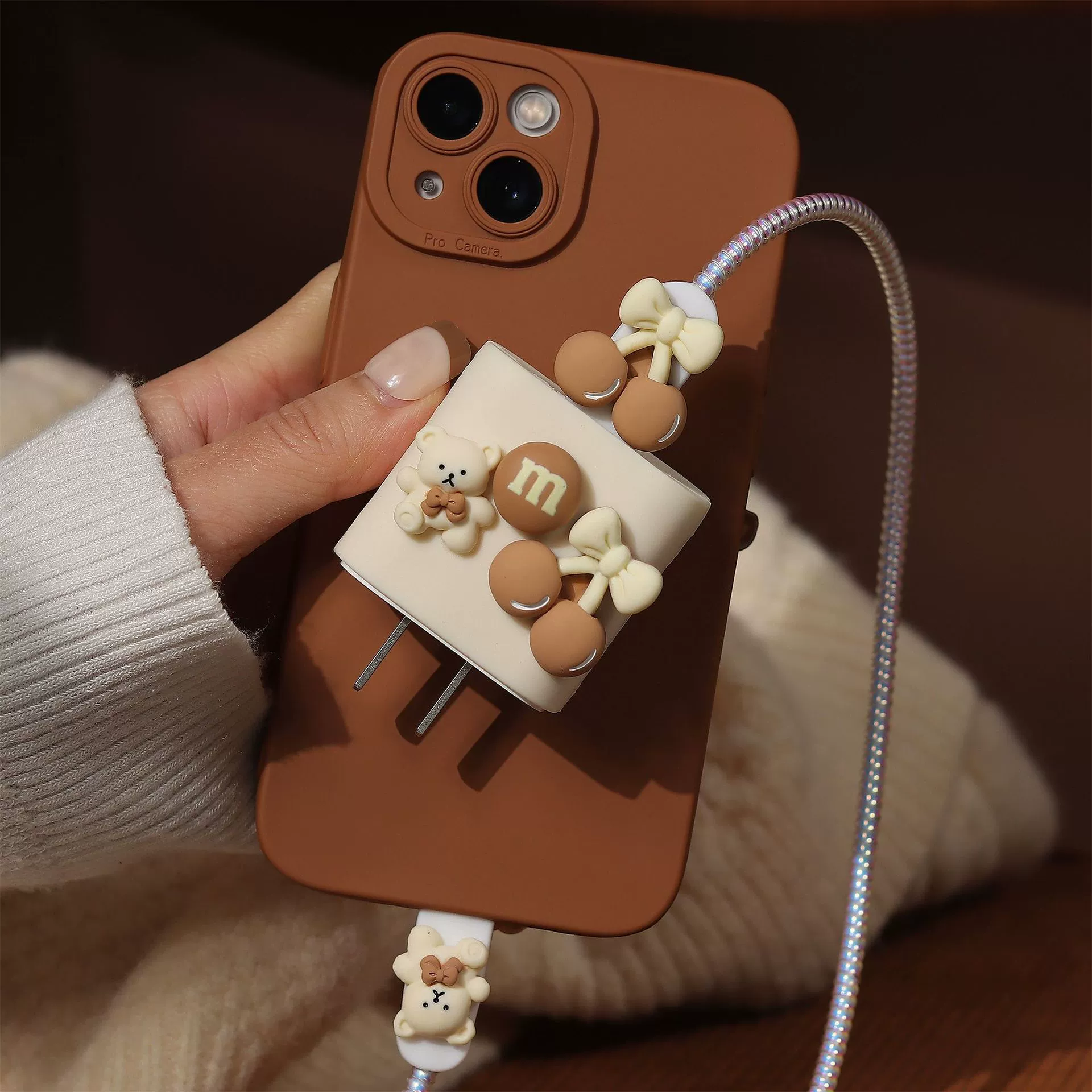 Charger, protective case, accessory, accessories, internet celebrity, with little bears