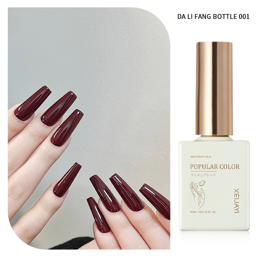 2023 new white dark red nail polish glue for nail polish shop