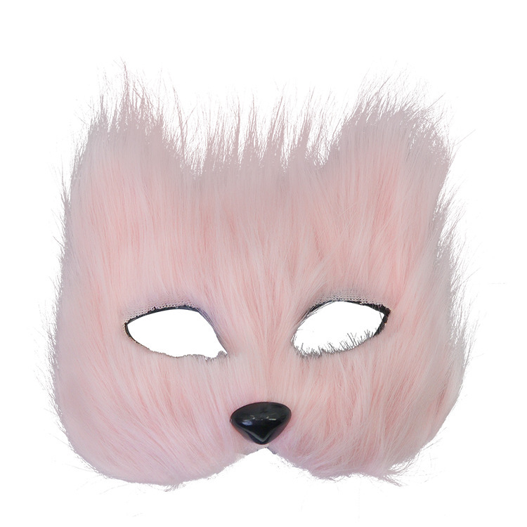 Ventas transfronterizas máscaras de zorro de pelo largo Halloween cos máscaras de cara de gato máscaras de cara de fiesta de baile