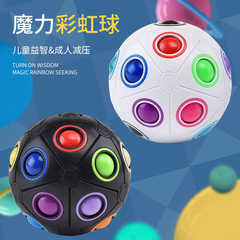Cross-border Yongjun magic rainbow ball Rubik's cube special-shaped football creative smooth educational children's toys wholesale