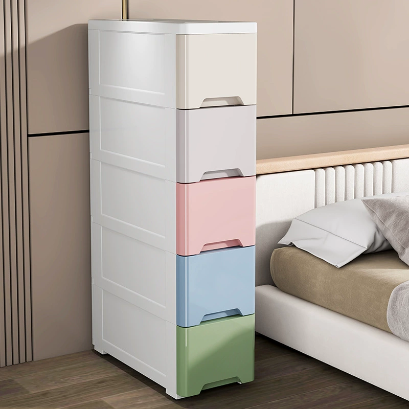 Шкаф для хранения с зазором 20-30 см, пластиковый шкаф для хранения с выдвижными ящиками, утолщенный кухонный шкаф для организации вещей, шкаф для ванной комнаты, узкий шкаф