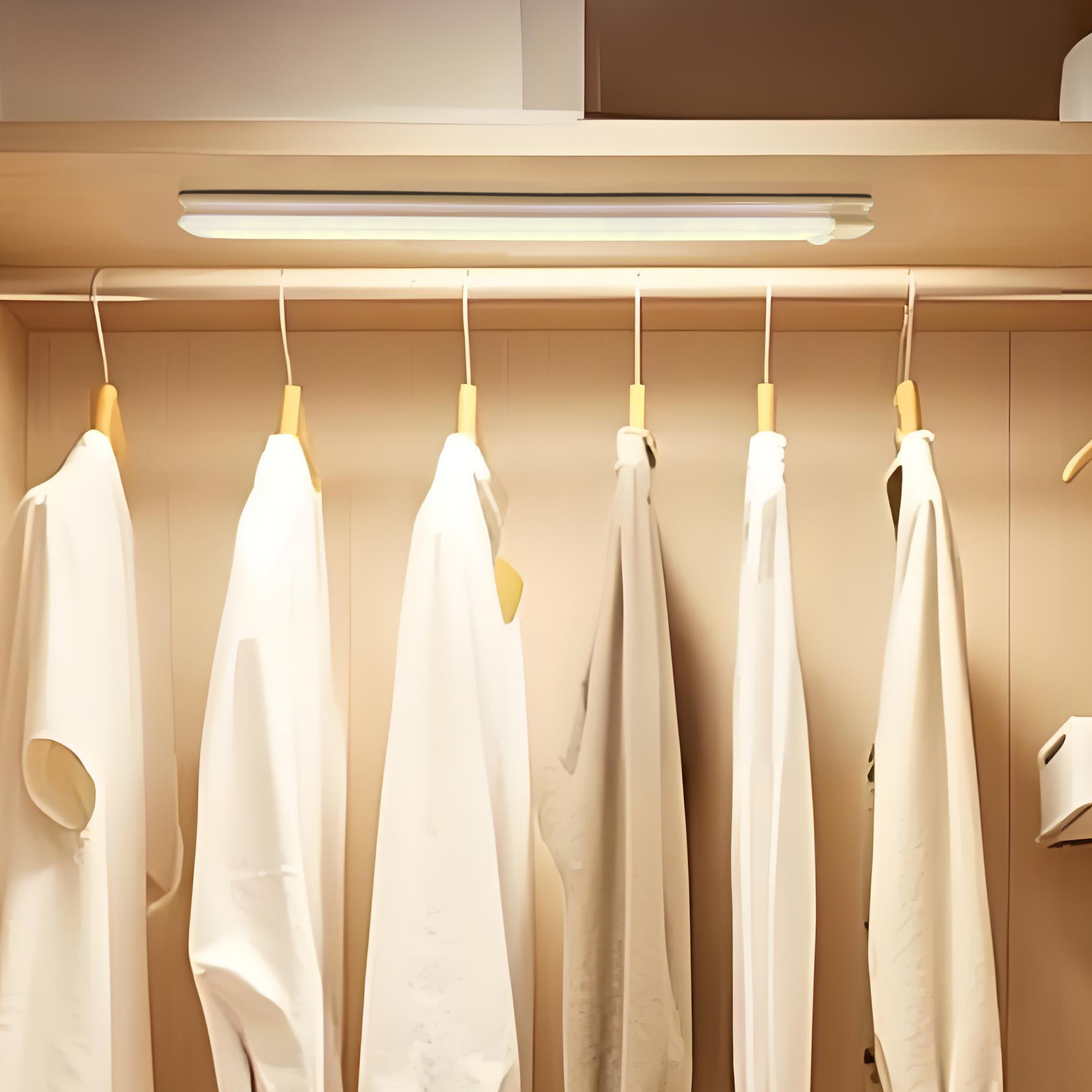 10cm de inducción humana lámpara LED lámpara de armario de carga de absorción magnética sin cableado lámpara de armario de luz fría y cálida luz de noche