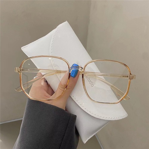 32057 Transparent Black Frame Glasses for Women, Suitable for Pale Face, Reduces Face Size for Larger Faces, Prescription Glasses