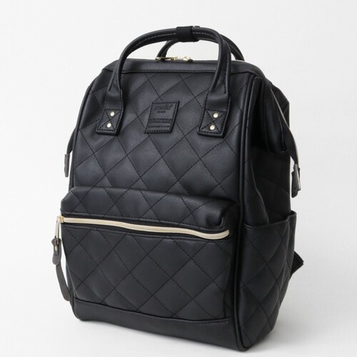 Leather PU checkered style women's bag student backpack school bag double shoulder bag Japan Rakuten bag Amazon gold foil printed bag